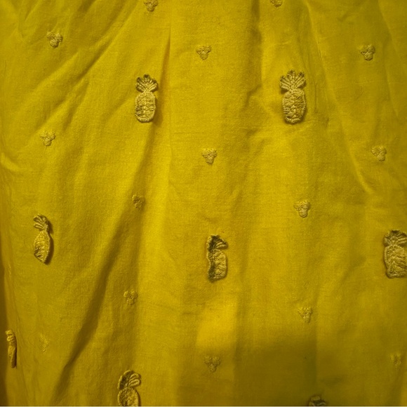 Maeve by Anthropologie | pineapple button down shirt Size 6 yellow - Picture 9 of 9